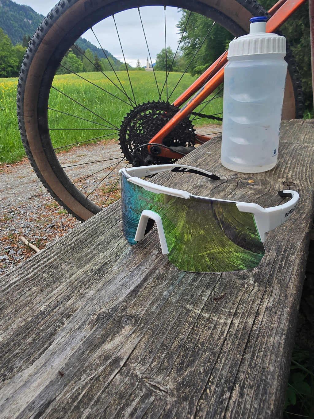 Sport Sonnenbrille Berglicht gelb grün